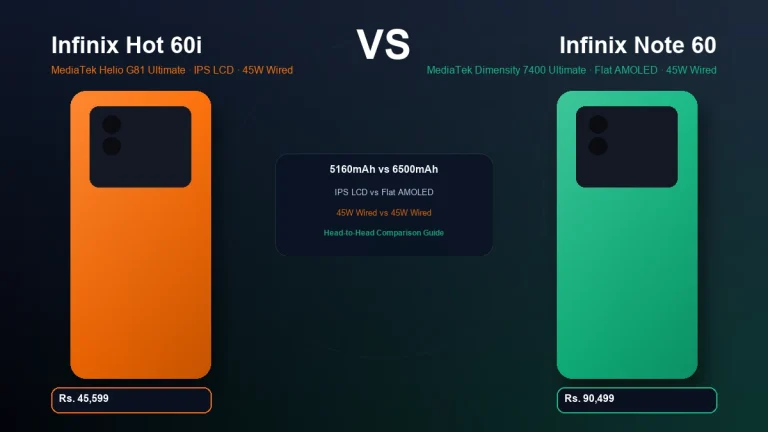 Infinix Hot 60i vs Infinix Note 60 comparison in Pakistan