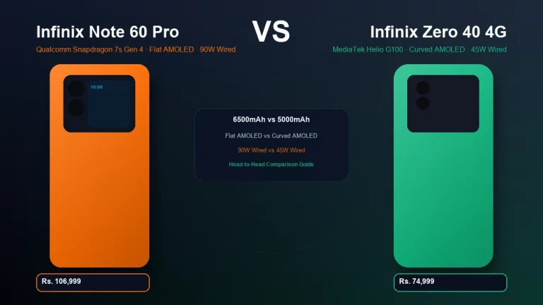 Infinix Note 60 Pro vs Infinix Zero 40 4G comparison in Pakistan