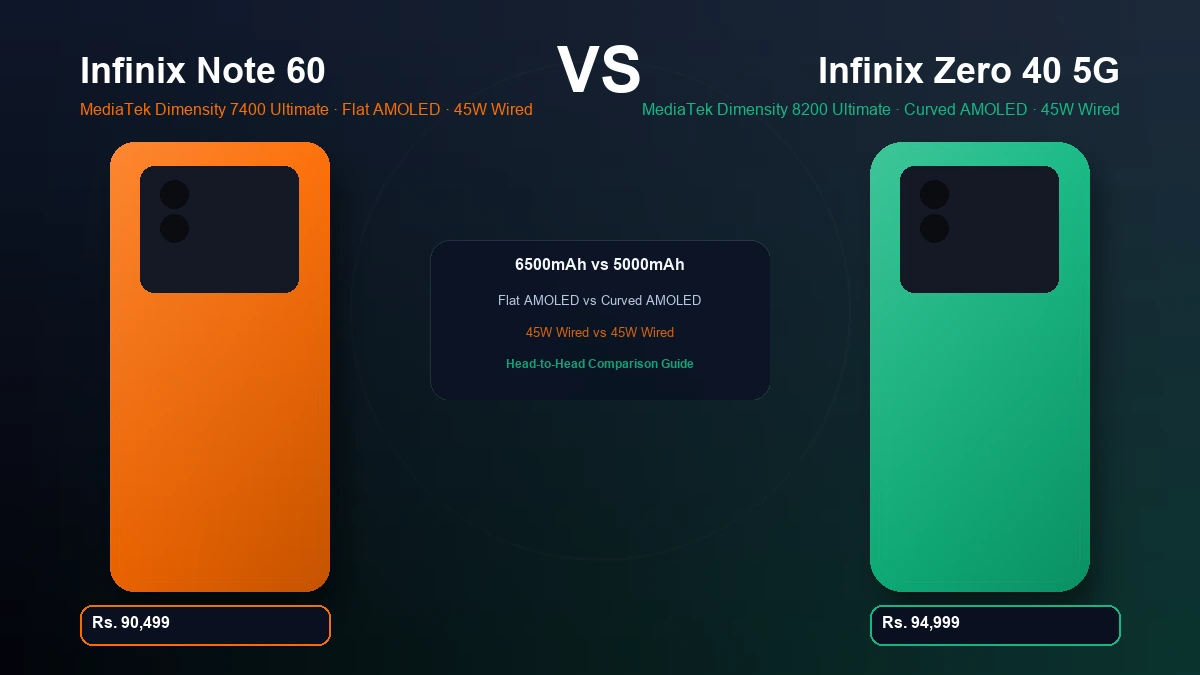 Infinix Note 60 vs Infinix Zero 40 5G in Pakistan | Comparison 1 Infinix Note 60 vs Infinix Zero 40 5G comparison in Pakistan