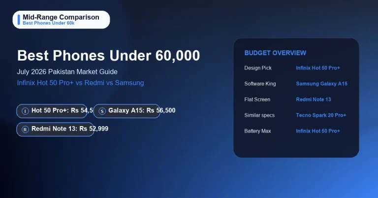 Featured image comparing best mid-range phones under 60k.