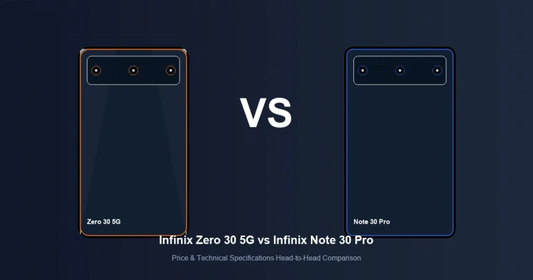 Featured image comparison of Infinix Zero 30 5G vs Infinix Note 30 Pro