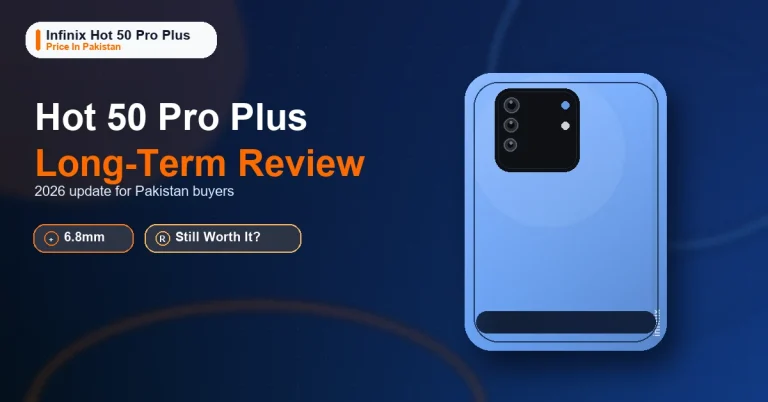 Featured image for the Infinix Hot 50 Pro Plus long-term review in Pakistan.