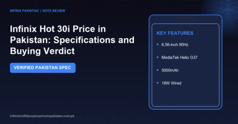 Infinix Hot 30i Price in Pakistan: Specifications and Buying Verdict 6 Check the Infinix Hot 30i price in Pakistan, specifications, battery, display, camera, and buying verdict.